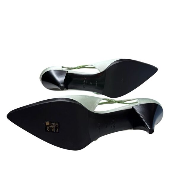 NWT Prada Satin Crisscross Slip On Heels (10) - Picture 11 of 12